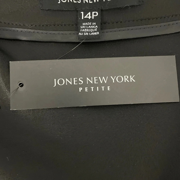 Jones New York Petite Scuba Cropped Open Jacket Black Size 14P NWT - Picture 4 of 10